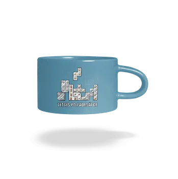 Bastard Tetris po padesátce hrnek makronka Blue Macaron