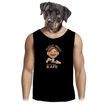 Pánské tílko Bastard Nemusí pršet kafe pánské tílko Black