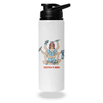 Láhev Bastard Sestra v akci lahev na vodu White