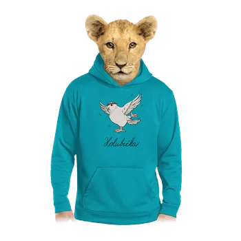 Chlapecká mikina Bastard Holubička dětská mikina klokanka Hawaiian Blue