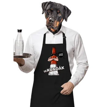 Kuchyňská zástěra Bastard Sekunďák zástěra Black