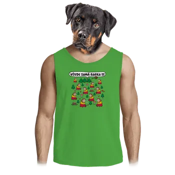 Pánská móda Bastard Všude samá babka pánské tílko Lime