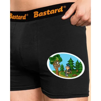 Trenýrky Bastard Setkání s medvědem boxerky Black