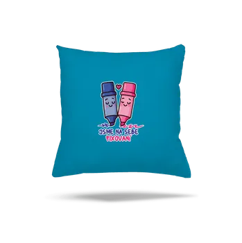Polštář Bastard Jsme fixovaní polštář Blue Turquoise