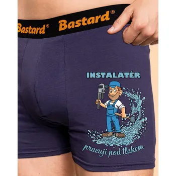 Trenýrky Bastard Instalatér pod tlakem boxerky Blue Navy