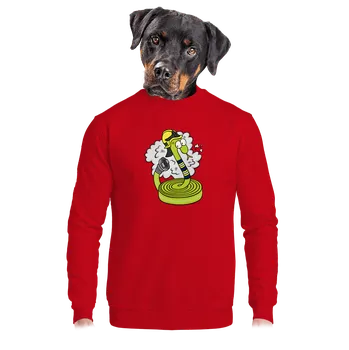 Pánská mikina Bastard Hadice samice unisex mikina bez kapuce Red