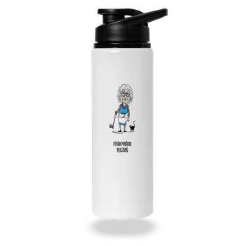 Láhev Bastard Neklidná - vlastní text lahev na vodu White