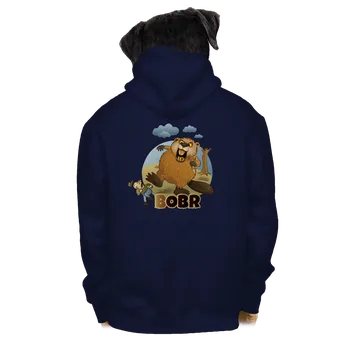 Pánská mikina Bastard Bobr obr pánská mikina na zip Navy