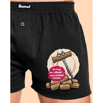 Trenýrky Bastard Utahaná vývrtka pánské trenky Black