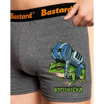 Trenýrky Bastard Krosnička boxerky Gray Melange