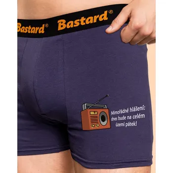 Trenýrky Bastard Mimořádné hlášení boxerky Blue Navy