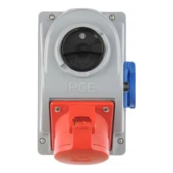 Elektrická zásuvka Stacionární zásuvka s vypínačem 0-1 32A 5P 400V + 2P+Z 230V IP44 COMBO-POL 960