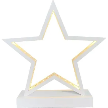 Vánoční světelná dekorace Vánoční hvězda s LED osvětlením bílá 25 x 2,5 x 26 cm 45 LED teplá bílá
