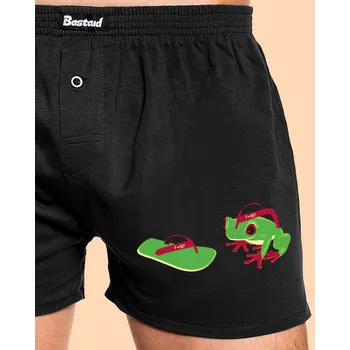 Trenýrky Bastard Žabka pánské trenky Black