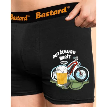 Trenýrky Bastard Potřebuju napít boxerky Black
