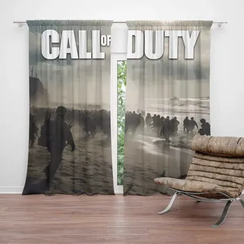 Závěs Sablio Závěs Call of Duty Normandie: 2ks 140x250cm