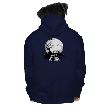 Pánská mikina Bastard Mlčící většina pánská mikina na zip Navy