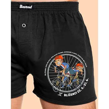 Trenýrky Bastard Cyklistický horoskop: Blíženci pánské trenky Black