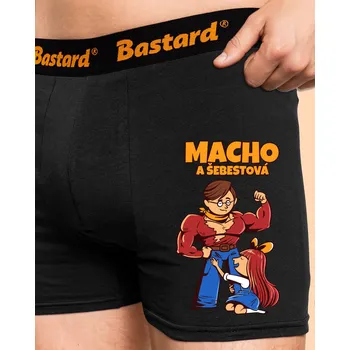 Trenýrky Bastard Macho a Šebestová boxerky Black