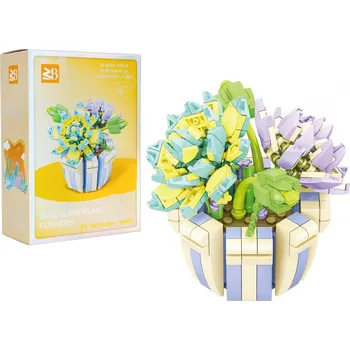ostatní stavebnice Mamido Stavebnice Květiny v barevném květináči 306 dílků pro děti 6+