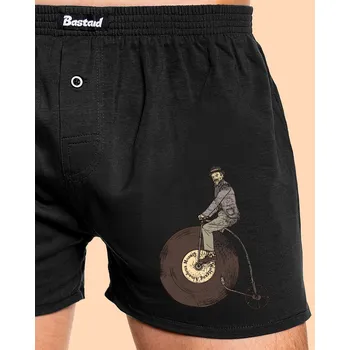 Trenýrky Bastard Na čem ujíždíš pánské trenky Black