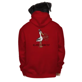 Pánská mikina Bastard Klape nám to pánská mikina na zip Red