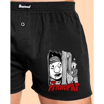 Trenýrky Bastard PsychoPat pánské trenky Black