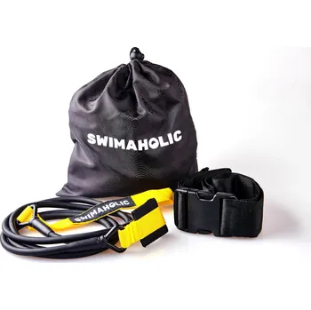 Plavecké posilovací gumy Swimaholic Safety Cord Short Belt Žlutá