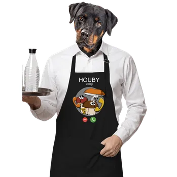 Kuchyňská zástěra Bastard Houby volají zástěra Black