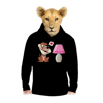 Chlapecká mikina Bastard Zamilovaný pes dětská mikina klokanka Black