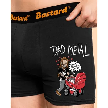 Trenýrky Bastard Dad metal boxerky Black