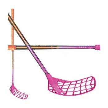 Florbalová hůl Exel E-FECT BLACK 2.6 OVAL MB Florbalová hůl růžová / oranžová, Levá (levá ruka dole), 101cm (=111cm)