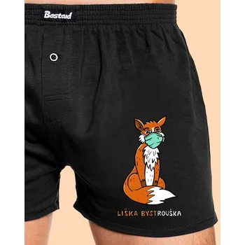 Trenýrky Bastard Liška Bystrouška pánské trenky Black
