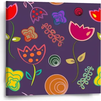 Obraz Sablio Obraz Nakreslené květiny - 50x50 cm