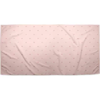 Osuška Sablio Ručník Růžové křížky na světle růžové - 30x50 cm