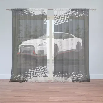 Záclona Sablio Záclony Nissan GTR 35 Černý: 2ks 150x250cm