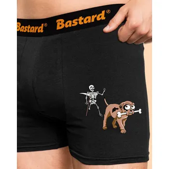 Trenýrky Bastard Kostlivec boxerky Black