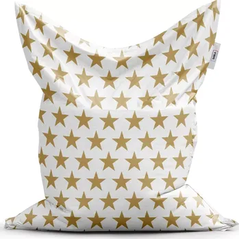Sedací pytel Sablio Sedací vak Classic Zlaté hvězdy - 200x140 cm