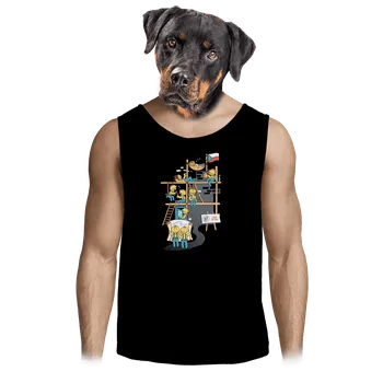 Pánské tílko Bastard Těžká dřina pánské tílko Black