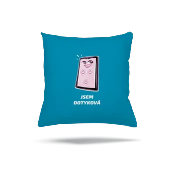 Polštář Bastard Jsem dotyková polštář Blue Turquoise