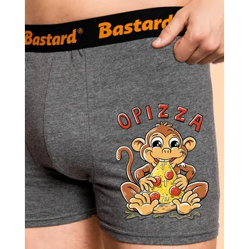 Trenýrky Bastard Opizza boxerky Gray Melange