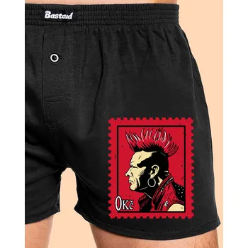 Trenýrky Bastard Známka punku pánské trenky Black