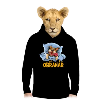 Chlapecká mikina Bastard Můj obranář dětská mikina klokanka Black