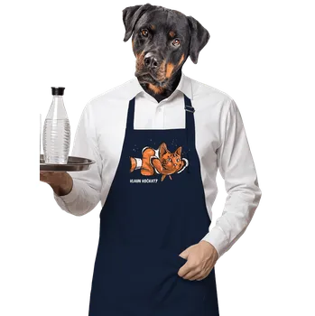 Kuchyňská zástěra Bastard Klaun Kočkatý zástěra Navy