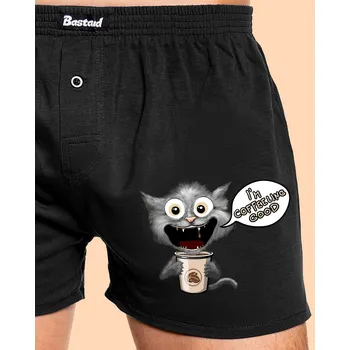 Trenýrky Bastard I’m coffeeling good pánské trenky Black