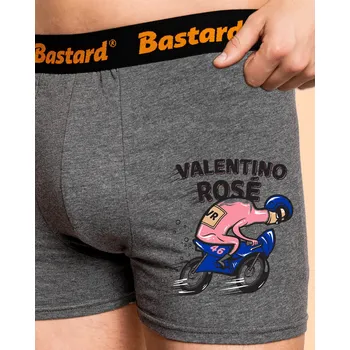 Trenýrky Bastard Valentino Rose boxerky Gray Melange