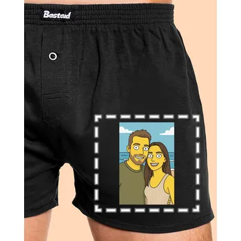 Trenýrky Bastard.cz Simpsonovi z vlastní fotky pánské trenky Black