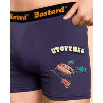 Trenýrky Bastard Utopenec boxerky Blue Navy