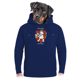 Pánská mikina Bastard Kdo nepije, není Čech unisex mikina premium Navy