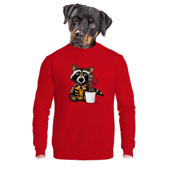 Pánská mikina Bastard Strážci galaxie unisex mikina bez kapuce Red